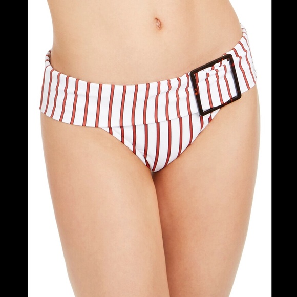 NEW WeWoreWhat [‎ XL ] Annie Pinstripe Hipster Bikini Bottoms - Picture 2 of 12